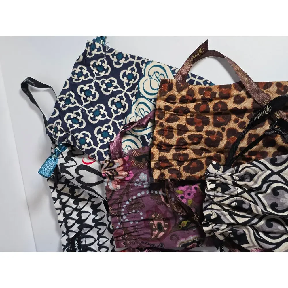 Brighton Jewelry Pouch Lot of 13 Drawstring Bags, Mixed Patterns, Like New